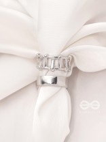 Twigs n Petal- Set of Two Silver Rings