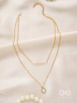 The Diamond Lane- Golden Embellished Necklace With Anti-Tarnish Coating 