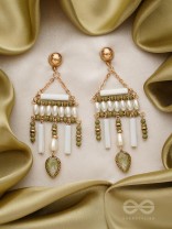 The Mayan Temple- Golden Embellished Earrings