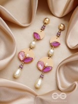 The Sun Mask- Golden Embellished Earrings
