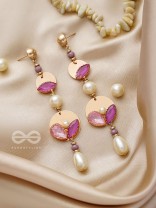 The Sun Mask- Golden Embellished Earrings