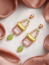 The Merry Spring- Golden Embellished Earrings