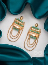 The Marigold Vines- Golden Embellished Earrings
