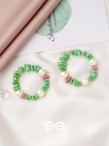 The Green Spirit- Golden Embellished Earrings