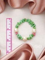 The Green Spirit- Golden Embellished Earrings