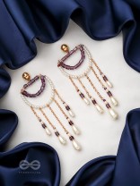 Cry for the Moon- Golden Pearl Earrings