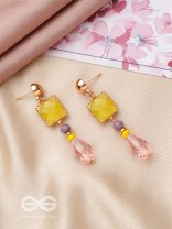 The Springtide- Golden Embellished Earrings