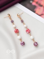 The Blossom Boulevard- Golden Embellished Earrings