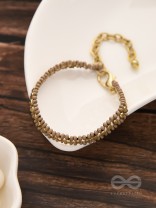 The Copper Beech- Golden Beaded Bracelet