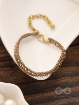 The Copper Beech- Golden Beaded Bracelet