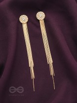 The Charm of a Perfectionist Stone studded danglers- Golden