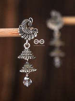 The Intricate Peacock Double Layered Jhumkis