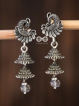 The Intricate Peacock Double Layered Jhumkis