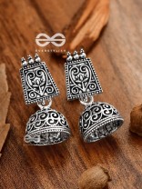 The Intricate Artwork Jhumkis - Tiny Trinket Earrings