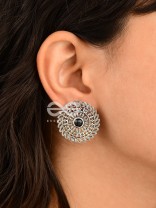 The Elegant Mesh Studs (Onyx Black) - The Embellished Oxidised Collection
