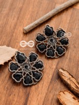 The Elegant Carved Beauties (Onyx Black) - Embellished Oxidised Collection