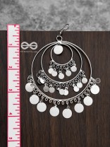 The Playful Delight - Elegant Circular Danglers (Silver)