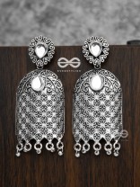 The Royal Delight - Oxidised Statement Earrings