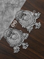 A Boho Dream - Oxidised Triple Jhumki Danglers