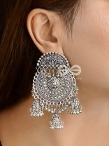 A Boho Dream - Oxidised Triple Jhumki Danglers