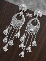The Bohemian Peacock Artwork - Five Jhumki Earrings