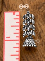The Hypnotic Layered Jhumkis - Oxidised Boho Earrings