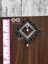 The Elegance Squared Studs (Onyx Black)- Embellished Oxidised Collection