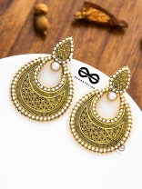 An Elegant Pearl Mesh (Golden) - Embellished Oxidised Collection