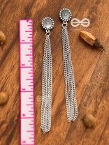 The Intricate Circles - Chain-Tasseled Boho Earrings