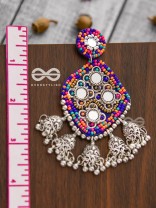 A Statement of Royalty -  Embroidered Statement Earrings