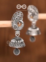 The Little Elegant Peacock Bell Jhumkis - Tiny Trinket Earrings