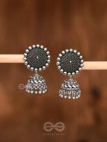 The Little Boho Button Jhumkis - Tiny Trinket Earrings