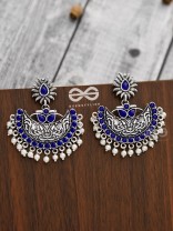 The Bohemian Elegance (Sapphire Blue) - Embellished Oxidised Collection