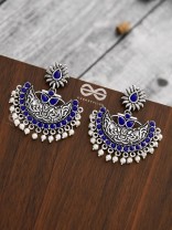 The Bohemian Elegance (Sapphire Blue) - Embellished Oxidised Collection