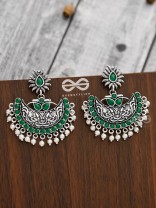 The Bohemian Elegance (Emerald Green) - Embellished Oxidised Collection