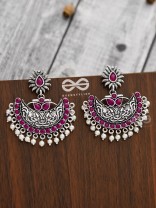 The Bohemian Elegance (Ruby Red) - Embellished Oxidised Collection