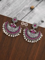 The Bohemian Elegance (Ruby Red) - Embellished Oxidised Collection