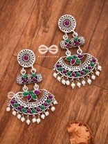The Bohemian Elegance (Ruby-Emerald) - Embellished Oxidised Collection