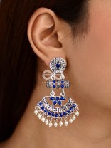 The Bohemian Elegance (Sapphire Blue) - Embellished Oxidised Collection