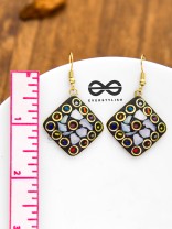 A Handcrafted Beauty - Golden Tribal Style Earrings