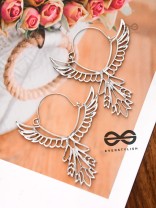 The Angel of Strength - Gorgeous Statement Earrings (Silver)