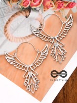 The Angel of Strength - Gorgeous Statement Earrings (Silver)