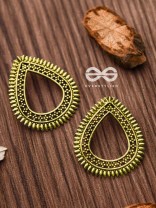 The Little Bohemian Drops (Golden) - Oxidised Boho Earrings