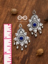 The Majestic Artwork Studs (Sapphire Blue) - Embellished Oxidised Collection