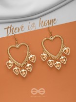 I'm all Heart - Studded Golden Danglers