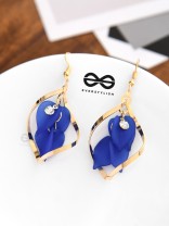 A Twisty Tale - Golden Casual Danglers (Royal Blue)