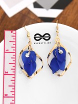A Twisty Tale - Golden Casual Danglers (Royal Blue)