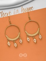 The Studded Charms - Golden Light-weight Danglers 