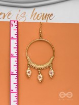 The Studded Charms - Golden Light-weight Danglers 