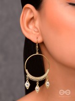 The Studded Charms - Golden Light-weight Danglers 